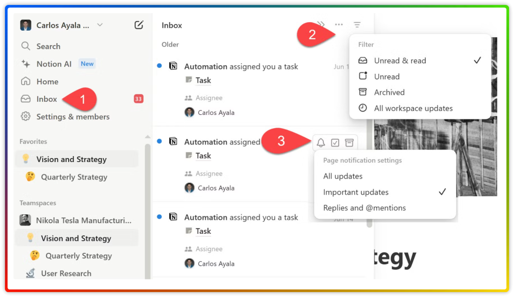 Notion Inbox How to Navigate Notion — Carlos Ayala